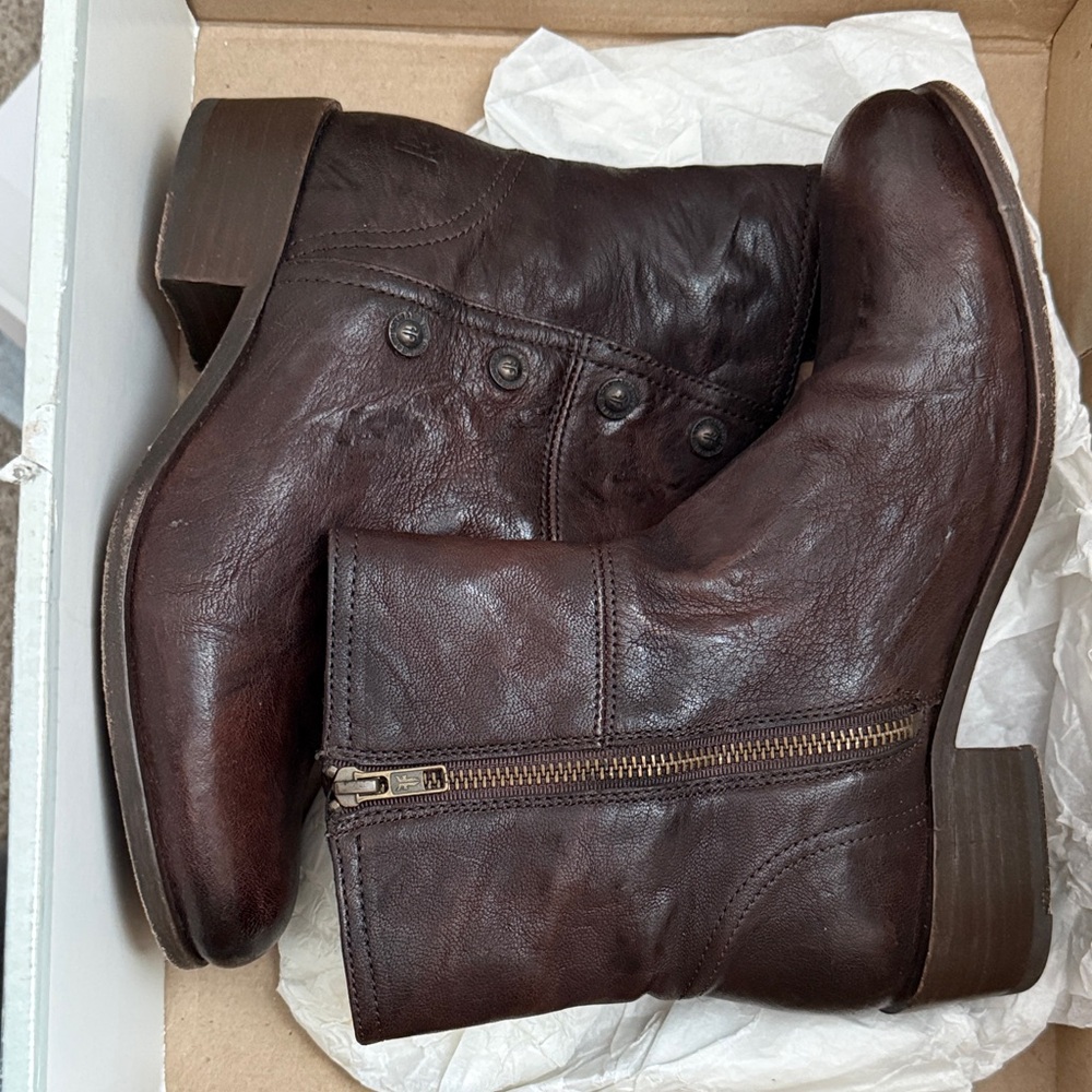 Brown Leather Ankle Boots